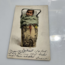 Papoose in Cradle Indigenous North America © 1903 Detroit Photographic P... - $248.94 MXN