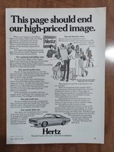 Hertz Rent A Car 1970 Vintage Print Ad Airport Terminal Rental Counter C... - $8.90