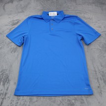 Champion Shirt Mens M Blue Polo Duo Dry Short Sleeve Collar Button Polyester - £17.82 GBP