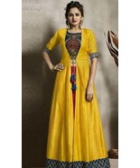 Yellow Banglori  Silk Ready-made Designer Lehenga With Jacket,Crop top D... - $45.99