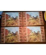 VINTAGE LOT OF 4 GAME BIRDS, PHEASANT, PAPER PLACE MATS, SPRINGPRINT MED... - £5.97 GBP