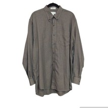 Cutter &amp; Buck L Shirt Mens Large Brown Hounds Tooth Long Sleeve Button D... - £7.12 GBP