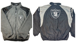 Oakland Raiders Jacket G-III Reversible Nylon/Fleece NFL Las Vegas VTG Y2K - £46.21 GBP