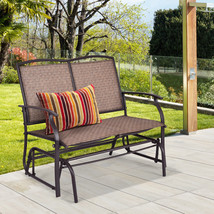 Patio Glider Rocking Bench Double 2 Person Chair Loveseat Armchair Backyard New - £120.21 GBP