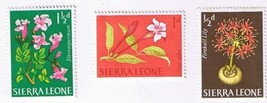Stamps Sierra Leone 1963 Flowers 227-229 MNH - $1.43