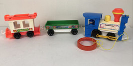 VTG Fisher Price Little People Express Train #2581 Engine Caboose Freight 1986￼ - £18.99 GBP