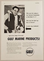 1946 Print Ad Gulf Marine Products Hydroplane Gold Cup Winner Guy Lombardo - $15.28