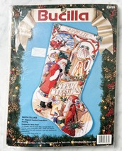 Bucilla Santa Collage Personalized Christmas Stocking Cross Stitch Kit 18&quot; - £37.27 GBP