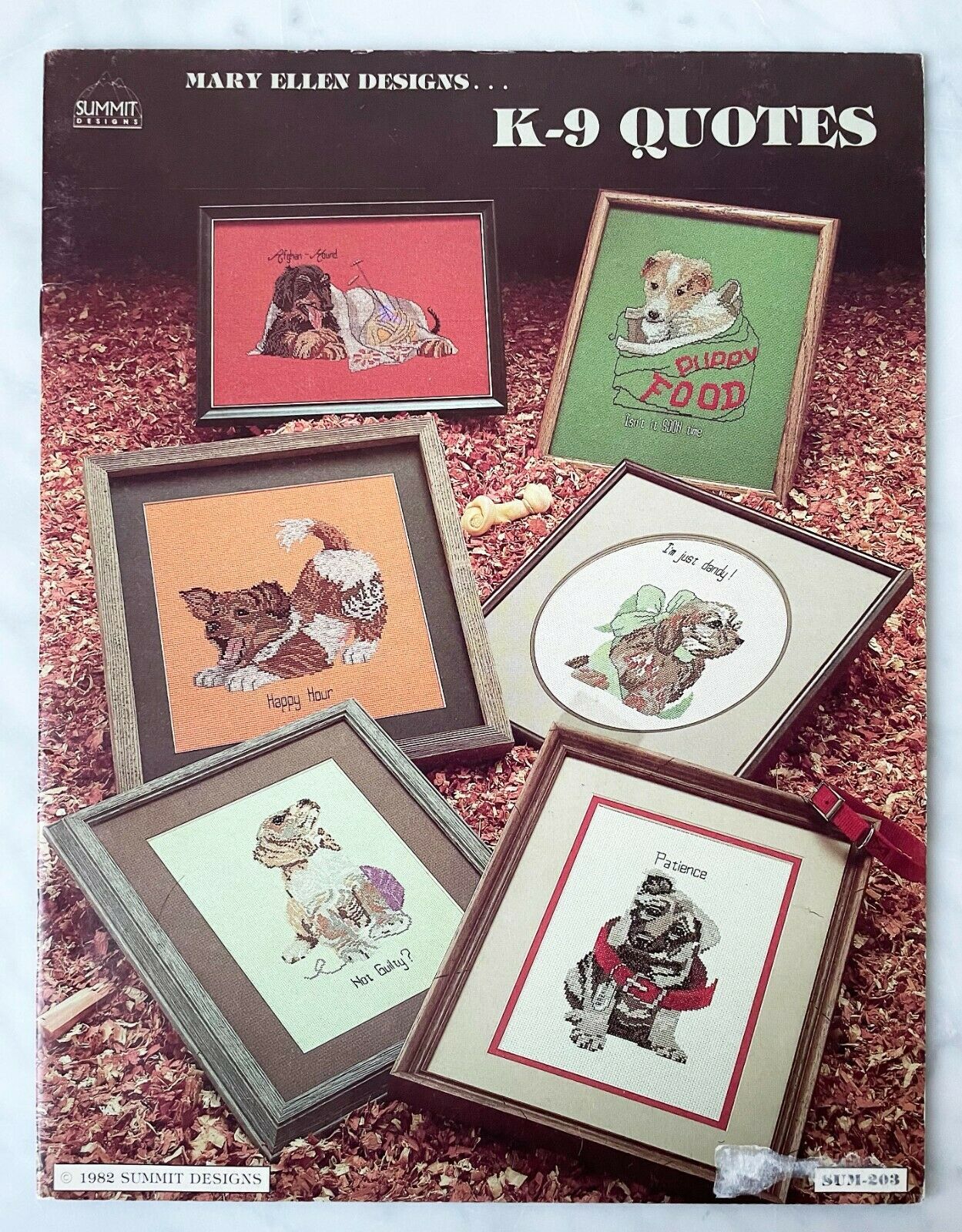 Primary image for Vintage Mary Ellen Designs K-9 Quotes Cross Stitch/Needlepoint Summit Designs