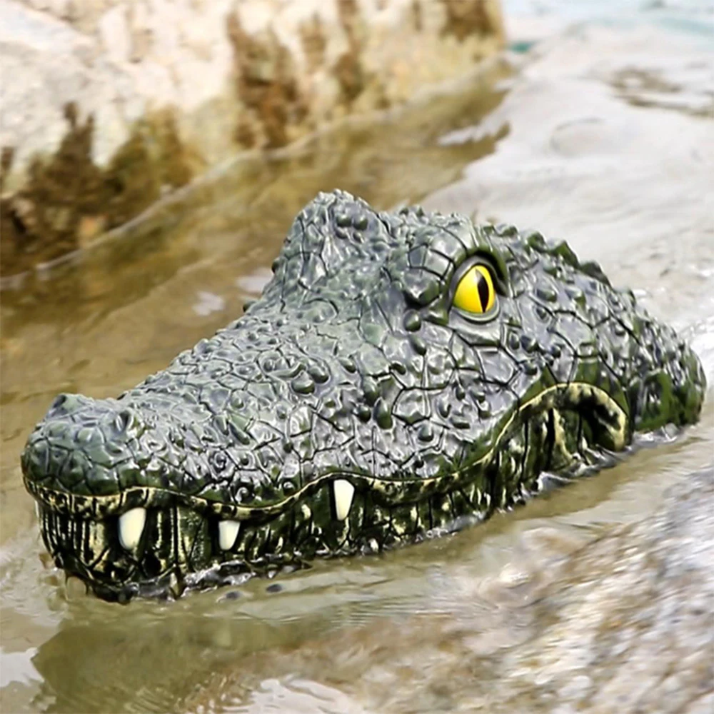 RC Boat Ship Toy Simulation Crocodile Head 2.4G Remote Control Joke Alligator - £41.70 GBP