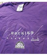 Colorado Rockies Baseball MLB 1996 Embroidered Men&#39;s Pro Player T-Shirt ... - £15.87 GBP