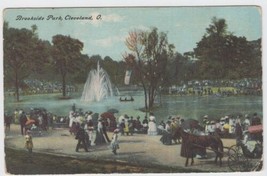 Vintage Cleveland OH Postcard Brookside Park Ohio Horse Carriage - £2.33 GBP