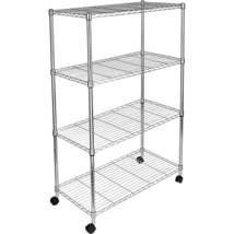 4-Tier Heavy Duty Storage Shelving Unit 1000Lb Capacity,Chrome,35.43&quot; D ... - £101.43 GBP