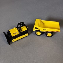 Tonka Dump Truck and Bulldozer Diecast Mini Black and Yellow 3.5&quot; - $286.39 MXN