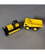 Tonka Dump Truck and Bulldozer Diecast Mini Black and Yellow 3.5&quot; - $286.39 MXN