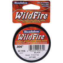 Wildfire Stringing Thread .006&quot;X50yd-Black - $13.97