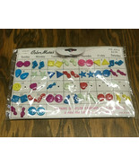 Vintage color mates earrings cute small colorful nylon earring lot on card - $19.75