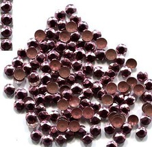 Rhinestuds Faceted Metal  LT PINK  4mm Hot Fix iron on   2 Gross  288 Pieces - £4.61 GBP