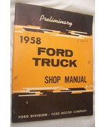 1958 VINTAGE FORD TRUCK PRELIMINARY SHOP MANUAL BOOK - £7.73 GBP
