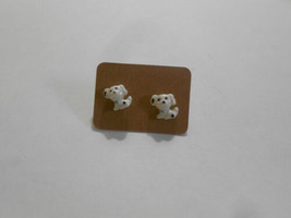 Earrings - Novelty Glitter Stud (new) LITTLE DOG - £5.37 GBP