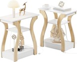 End Table Set Of 2 With Charging Station, Side Table With Usb Ports And ... - $239.99