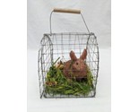Cottondale Ceramic Bunny In Cage Easter Home Decor - $30.79