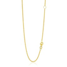 14k Yellow Gold Adjustable Cable Chain 1.5mm Width 18&quot;-20&quot; Inch Length Necklace - £280.59 GBP+