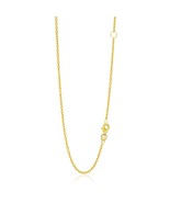 14k Yellow Gold Adjustable Cable Chain 1.5mm Width 18"-20" Inch Length Necklace - £276.03 GBP - £306.69 GBP