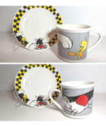 Vintage Warner Bro. Looney Tunes Tweety Sylvester Plate Cup Mug Set Gibs... - £47.35 GBP
