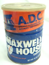 Vintage MAXWELL HOUSE ADC Coffee 5&quot; Metal 16 oz Tin Can Antique Food Kit... - $302.03 MXN
