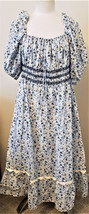 Johnny Was 100% Cotton Multicolor Floral Print Camille Midi Dress Sz-XL - £159.89 GBP