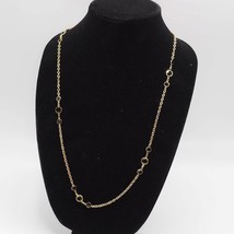 Monet Link Chain Necklace Women&#39;s Gold Tone Signed 24&quot; - £15.51 GBP