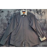 Christian Couture Shirt Mens XL Black 100% Cotton Long Sleeve Collar But... - £20.39 GBP