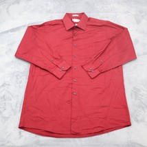 Van Heusen Shirt Mens 32 Red Regular Fit Button Up Long Sleeve Collared Top - £17.27 GBP