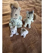 Calico Critters Hazelnut Chipmunk Family Flocked Figure Sylvanian Families Epoch - $25.69