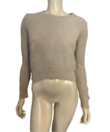 Banana Republic Light Gray Crew Neck Ribbed Knit Cropped LS Sweater Size XS - €20,32 EUR