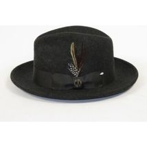 Men Bruno Capelo Hat Australian Wool Fedora EXECUTIVE EX329 Charcoal Gray image 4
