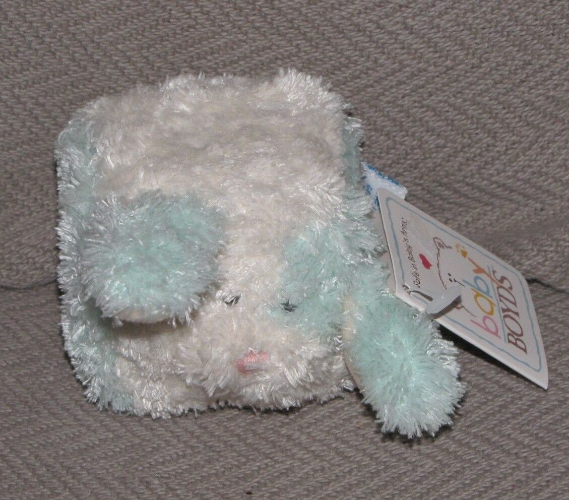 BABY BOYDS BOYD'S PUPPY DOG BUNNY RABBIT BLOCKHEAD BLOCK HEAD RATTLE SOFT TOY - $24.74