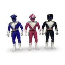 Rare KO Mega Rangers Lot - Vintage MMPR Collectible Figures - Pink, Blue, Black - £27.01 GBP