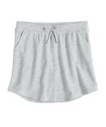 Girls Skirt Skater SO French Terry Gray Elastic Waist Drawstring-sz 7/8 - £7.00 GBP