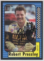 Robert Pressley Autographed 1991 Maxx NASCAR Racing Card - £7.95 GBP