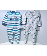 Carter&#39;s Just One You &amp; Child Of Mine Baby Boy 3-6M Set Of 2 Footed Zip ... - €12,88 EUR