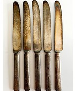 Silverplate English Plate Flatware Lot of 5 Butter Knives Antique c1930s... - $29.99
