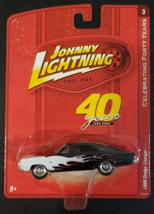 Johnny Lightning 40 Years 1966 Dodge Charger Black with White Flames - £7.85 GBP