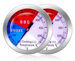 BBQ Thermometer Gauge 2-Pack Charcoal Grill Pit Smoker Temp Gauge Heat I... - £14.02 GBP
