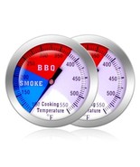 BBQ Thermometer Gauge 2-Pack Charcoal Grill Pit Smoker Temp Gauge Heat I... - £13.58 GBP