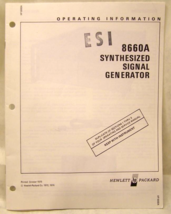 HP 8660A SYNTHESIZED SIGNAL GENERATOR OPERATING INFO M. - £7.97 GBP