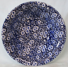 Crownford China Staffordshire Calico Blue Round Serving Bowl 8 1/2&quot; Inside Only - £58.83 GBP