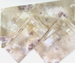 JCPenney Floral Lavender Multi 3-PC Semi-Sheer Drapery Panels with Scarf Valance - $68.00