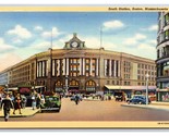 South Station Boston Massachusetts MA UNP Unused Linen Postcard Z8 - £2.34 GBP